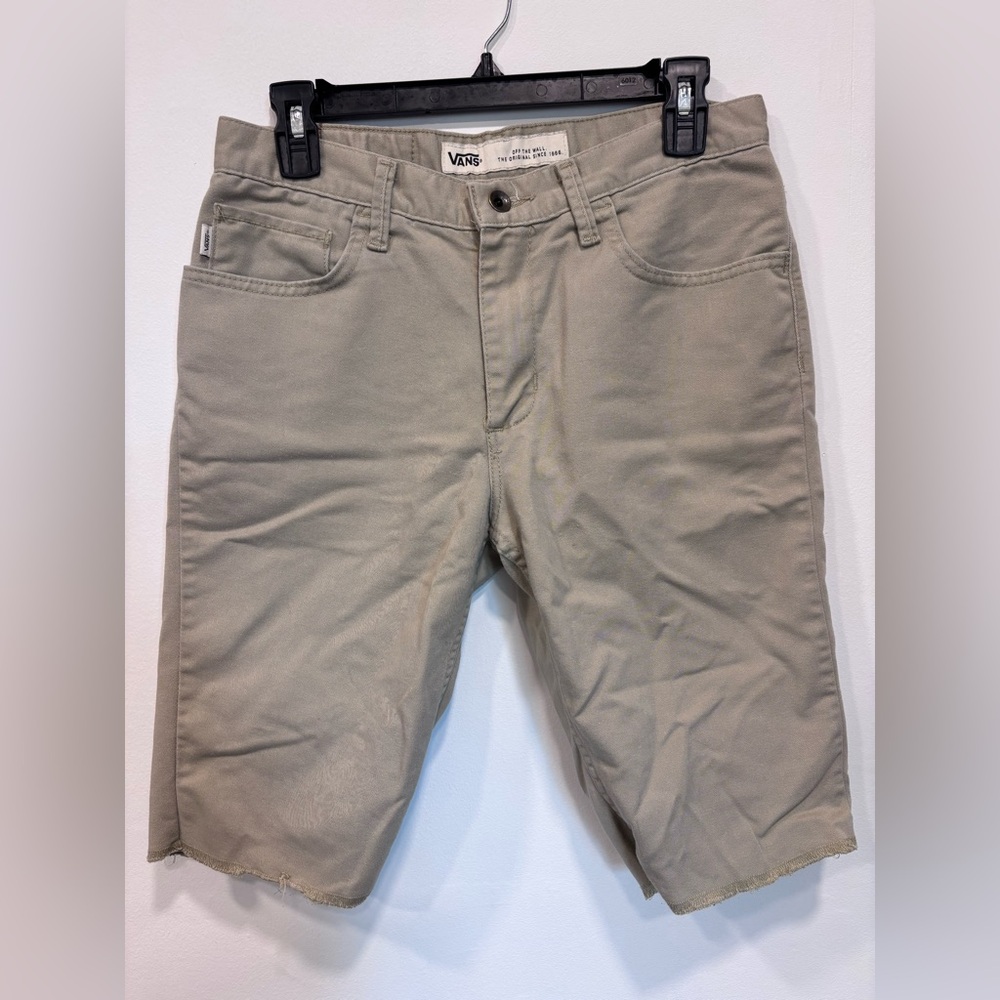 Vans Men's Khaki Flat Front Shorts